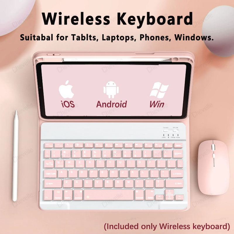 Tablet Accessories Keyboard - Keyboard Kompatibel dengan Bluetooth Nirkabel untuk