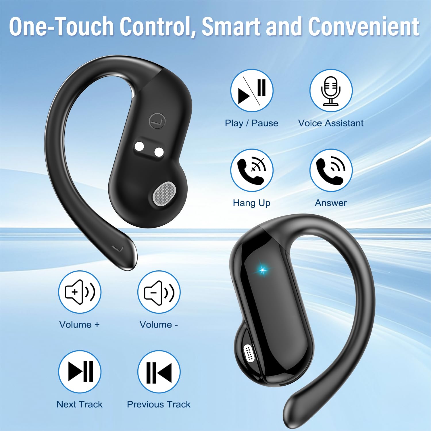 Wired Earphone Lightning - Earbud Open-Ear 2026 Bluetooth 5.4 Headphone