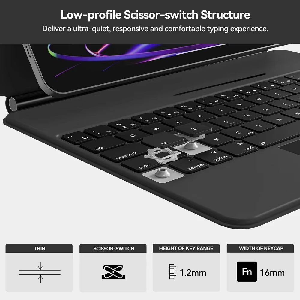 Keyboard Nirkabel Dengan Adsor - Tablet Keyboard Case ulasan dan harga