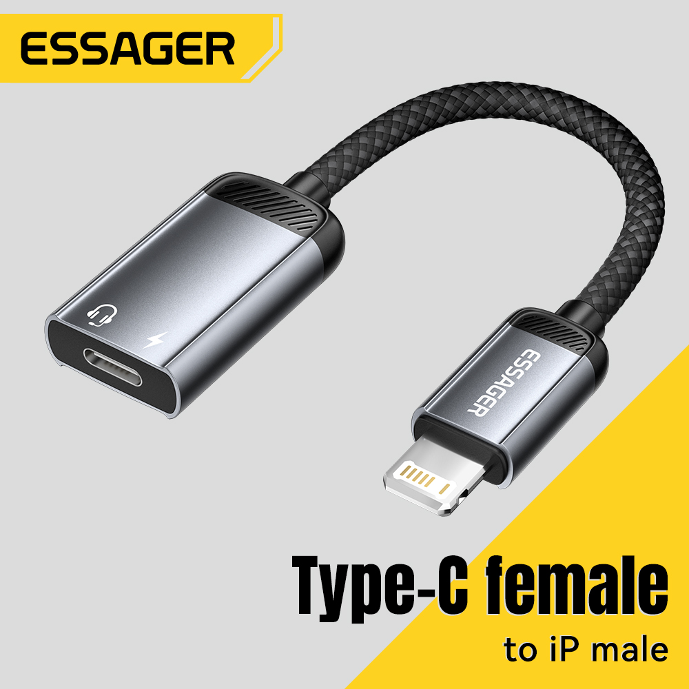 Essager Kabel Adaptor Audio Ti - Wired Earphone Lightning ulasan dan harga