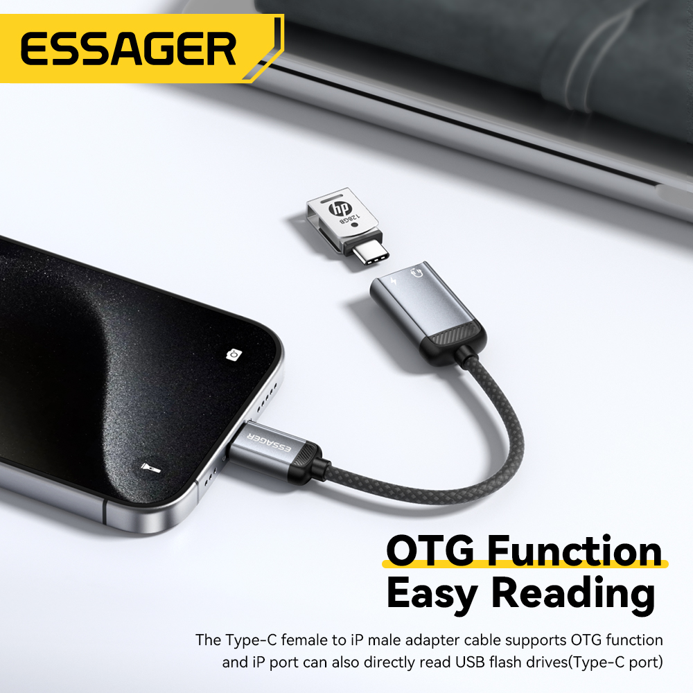 Essager Kabel Adaptor Audio Ti - Wired Earphone Lightning ulasan dan harga
