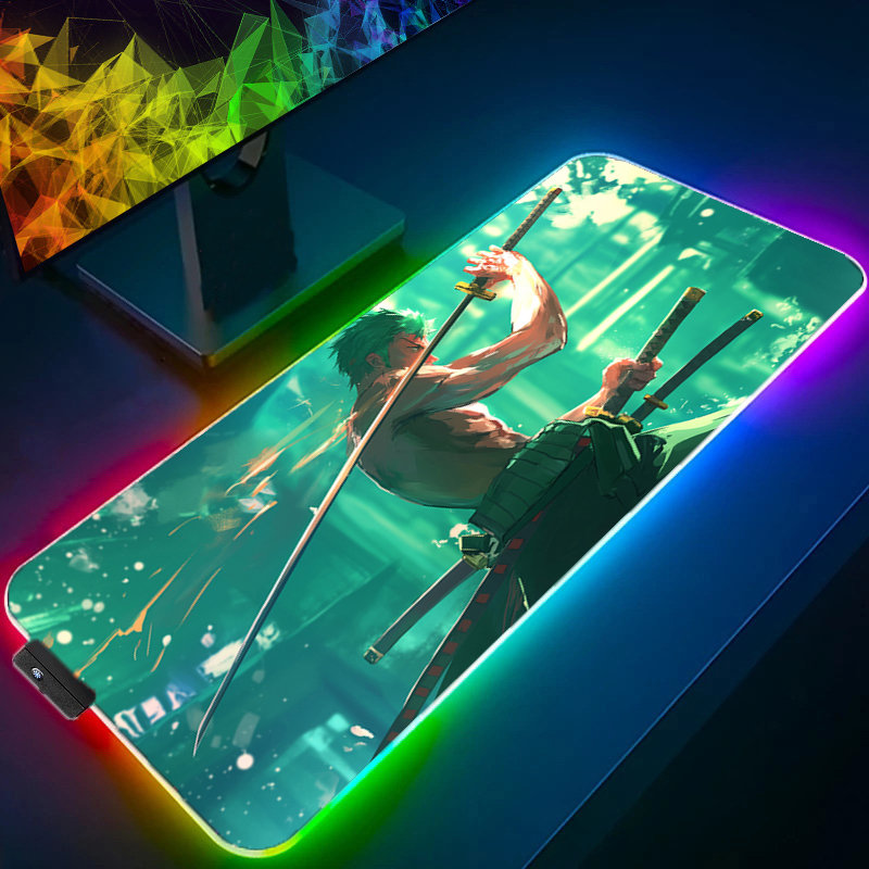 ONE PIECE Zoro Mouse Pad RGB A - Tablet Accessories Keyboard ulasan dan harga