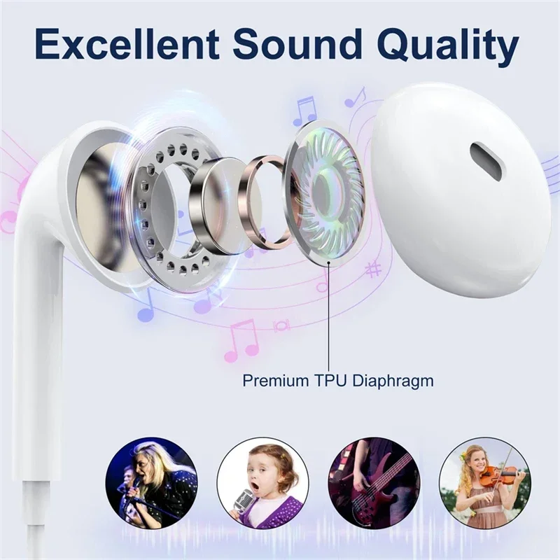 Untuk Apple iPhone 17 16 15 14 - Wired Earphone Lightning ulasan dan harga