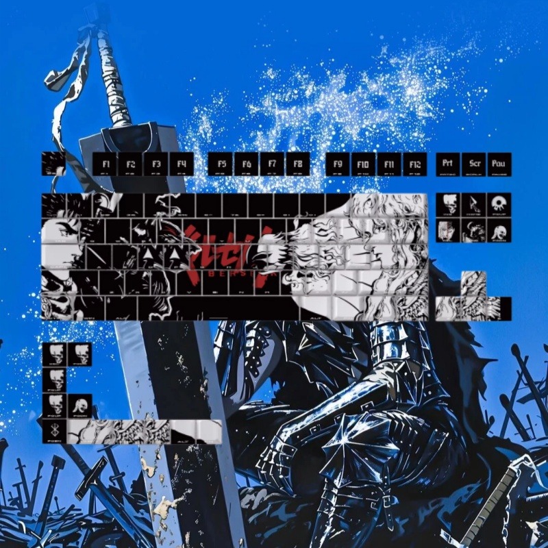 Tema BERSERK Anime Keycap 98 K - Tablet Accessories Keyboard ulasan dan harga