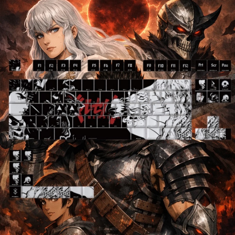 Tema BERSERK Anime Keycap 98 K - Tablet Accessories Keyboard ulasan dan harga
